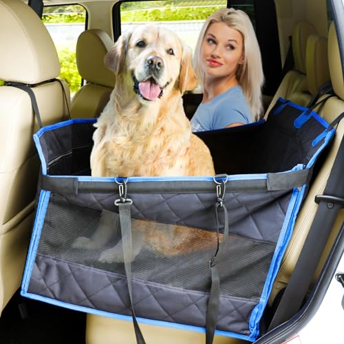 Edcsi Back Seat Extender for Dogs, Hard Bottom Dog Car Seat Cover